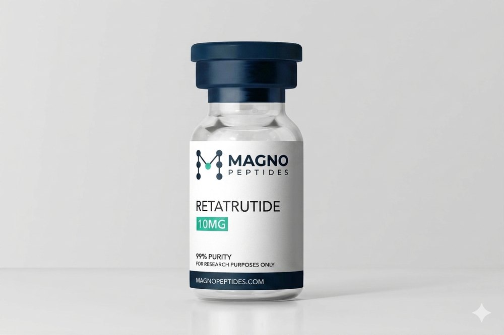 Vial de Retatrutide 5 mg - pureza 99% - Magno Peptides