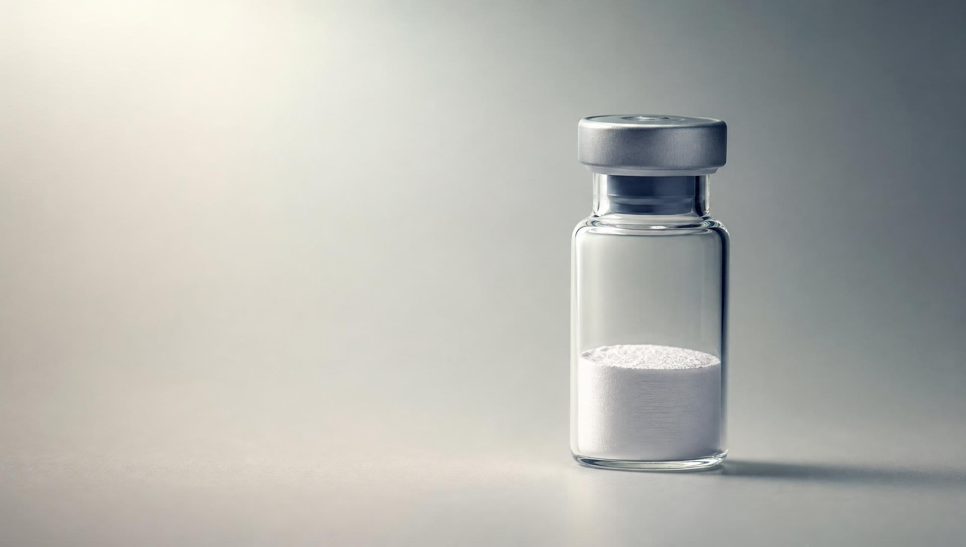 Vial de péptido liofilizado de investigación con pureza ≥ 99% — Magno Peptides Ecuador